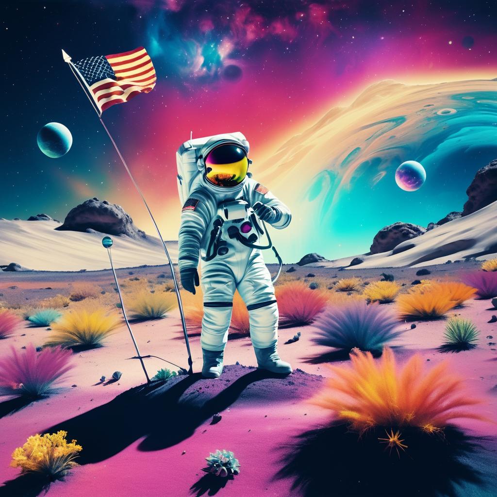 Surreal Astronaut on an Alien World