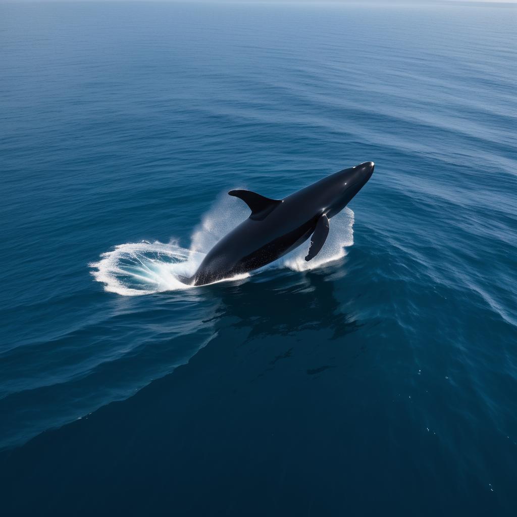 Cinematic Capture of Baby Whale Breach