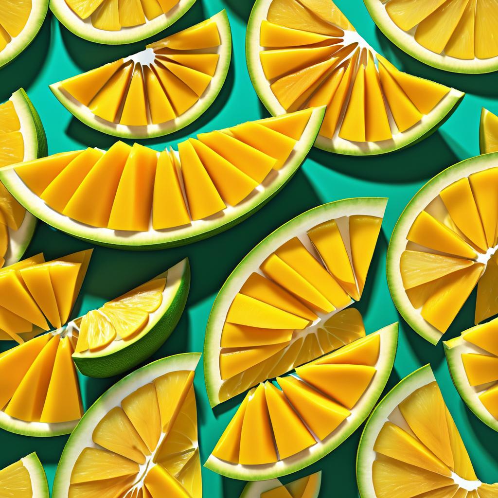 Vibrant Close-Up of Fresh Mango Slices