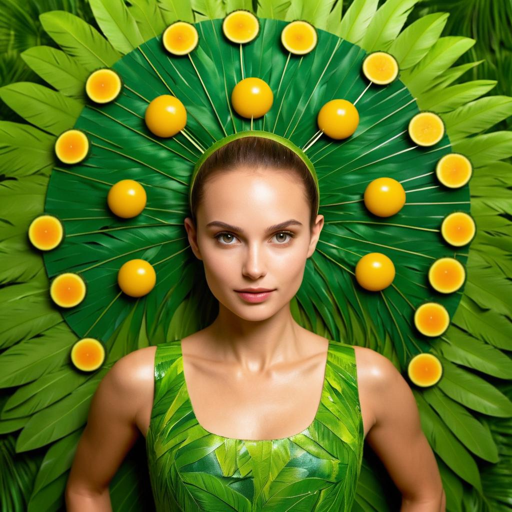 Whimsical Natalie Portman as a Kiwi