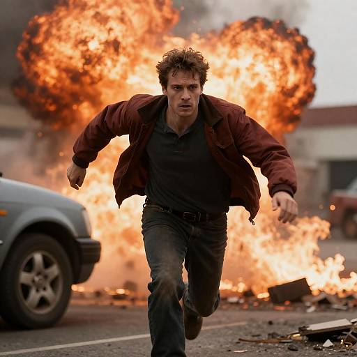 Dramatic Escape from an Explosion