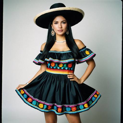Vibrant Mexican Fiesta Fashion Portrait