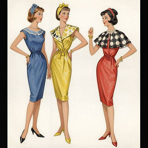 1950s Vintage Vogue Dress Pattern