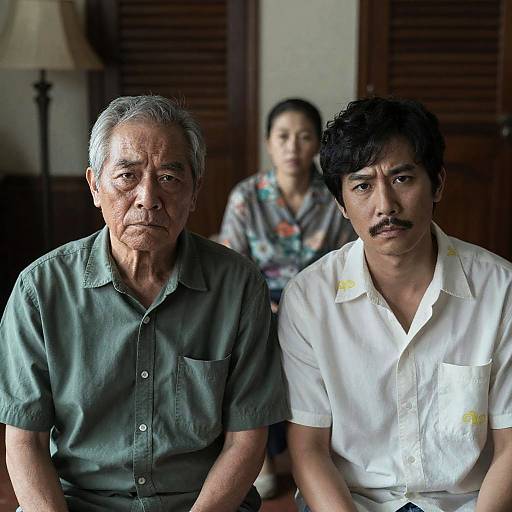 Dimly Lit Portrait of Two Men