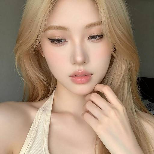 Elegant Close-Up of Blonde Beauty