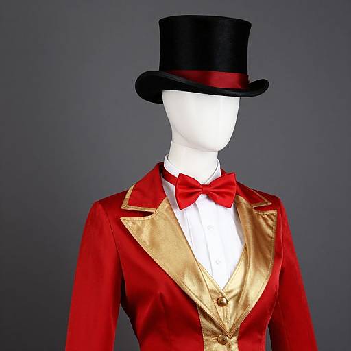 Mannequin in Red and Gold Outfit