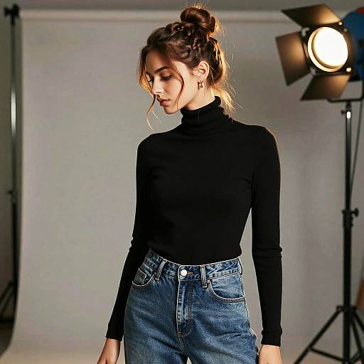 Braided Bun Fashion Photoshoot