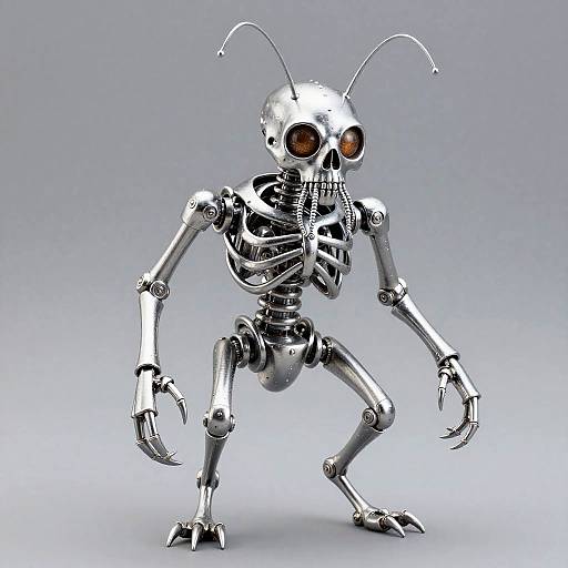 Chrome-Forged Scrapyard Octopedal Scavenger Creature