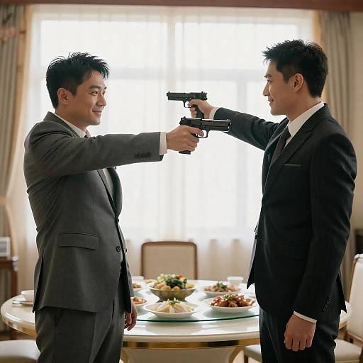 Friendly Duel in a Bright Setting