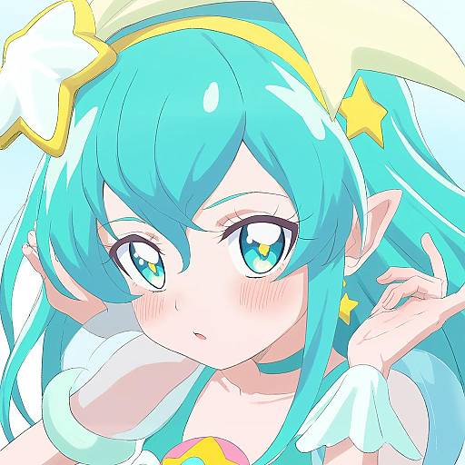 Illustration of Cure milky, precure in the style of Sincos