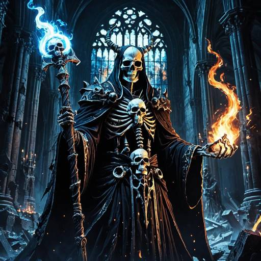 Gothic Lich in Ethereal Flames