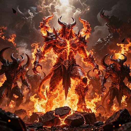 Sargeras Leading Infernal Demon Legions