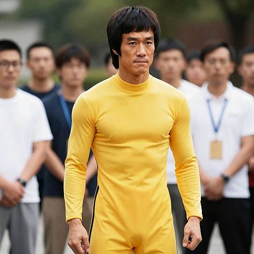 Man in Yellow Bruce Lee Costume