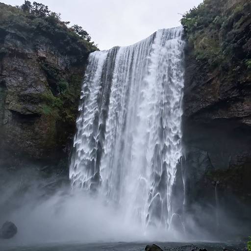 Ethereal Waterfall Between Earth and Sky