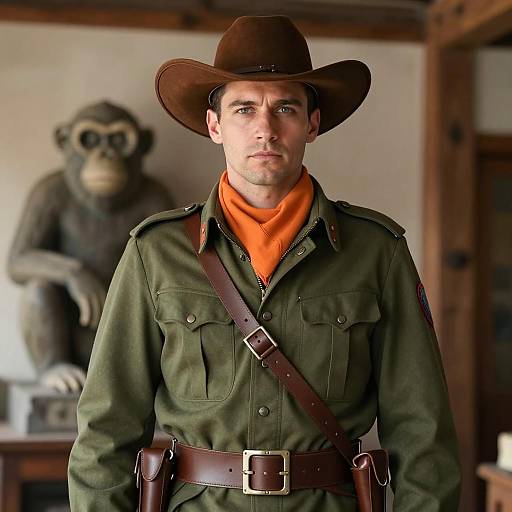 Photorealistic Space Cowboy Portrait