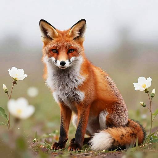 Dreamy Red Fox Digital Painting