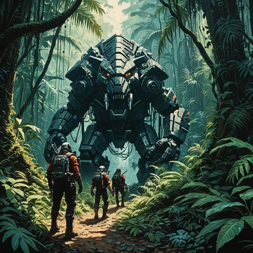 Cybernetic Jungle Expedition with Giant Robot