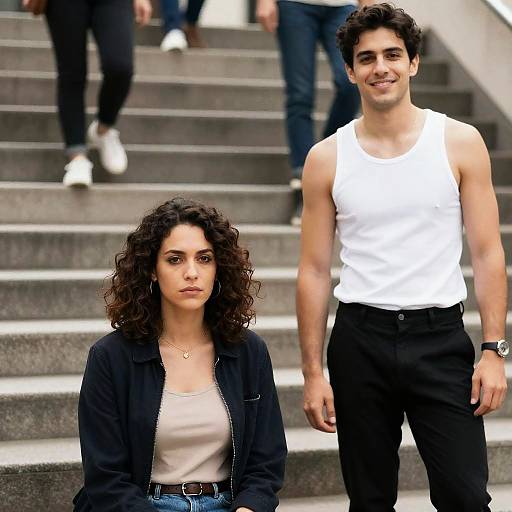 Candid Outdoor Moment of Two People