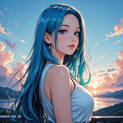 Evening Portrait of a Girl Outdoors Evening Portrait of a Girl Outdoors
