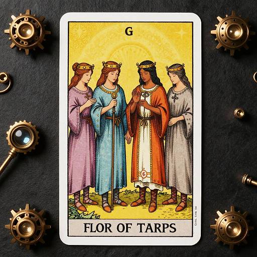 Psychedelic Steampunk Four of Cups