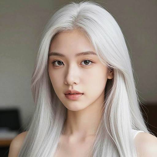 Stunning White Hair Portrait