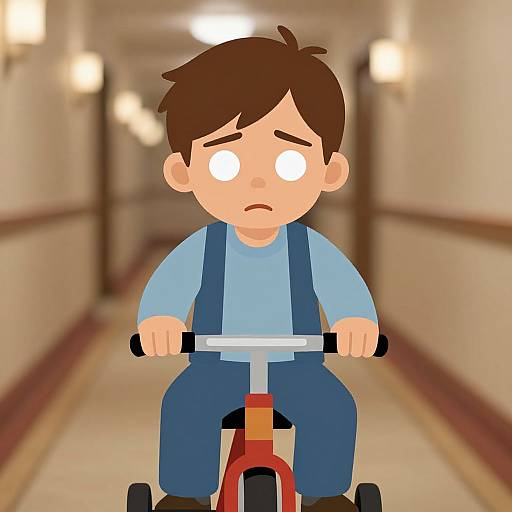 Danny Riding Tricycle in Shining