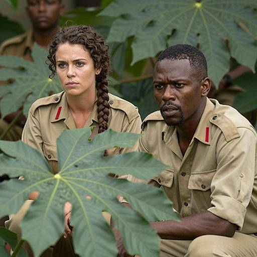 Candid Moment in Lush Greenery