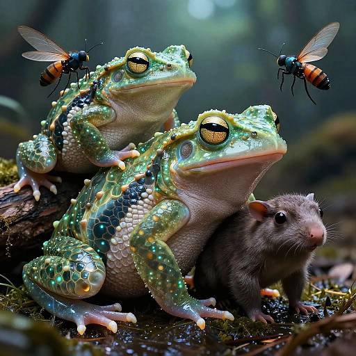 Bioluminescent Animal Fusion Art