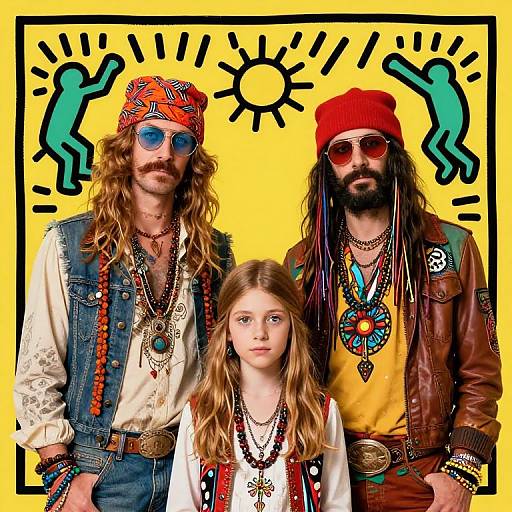 Surreal Hippie Family Portrait