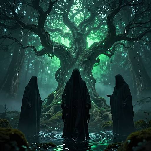 Mystic Figures by Radiant Emerald Tree