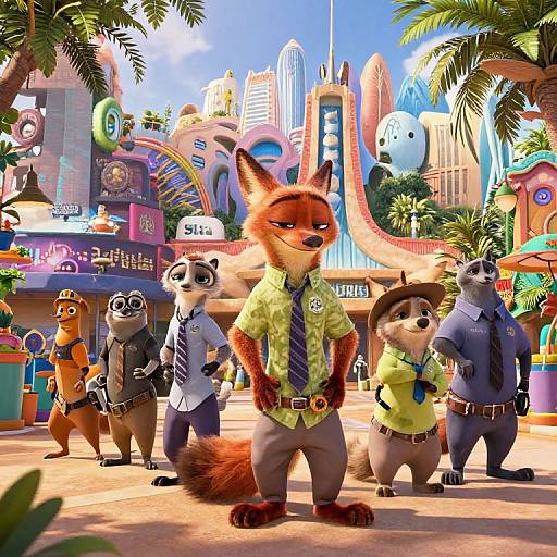 Vibrant Zootopia Jungle City Scene