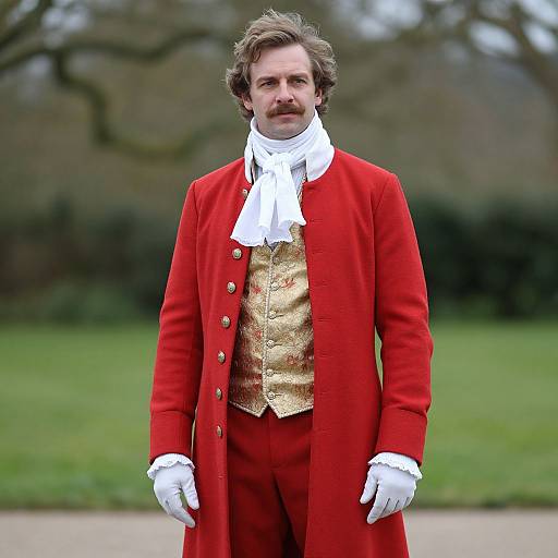 Regency Man in Red Coat