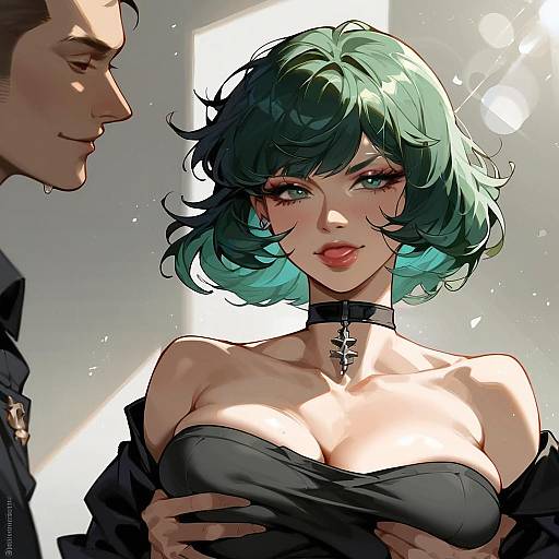 Vintage Emo Portrait with Film Aesthetic