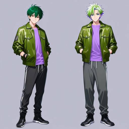 Energetic Twin Boys in Casual Attire Energetic Twin Boys in Casual Attire