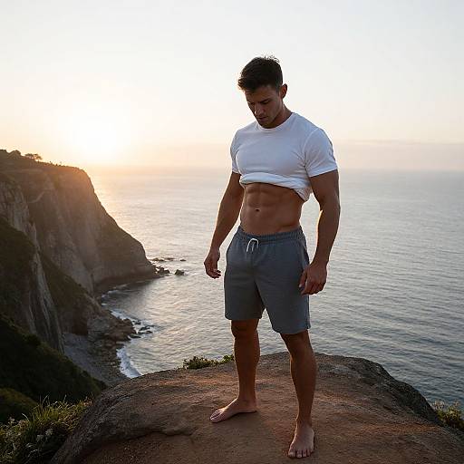 Morning Cliffside Fitness Serenity