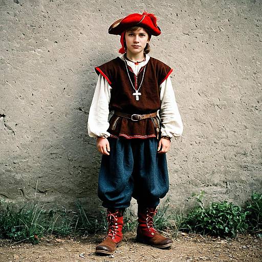 Boy in Renaissance Peasant Costume