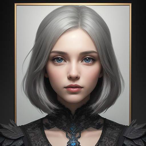 Majestic Portrait of a Beautiful Android