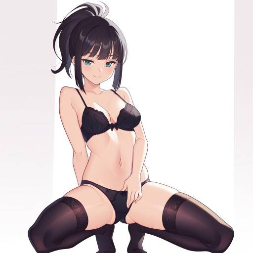 Mysterious Woman in Elegant Pose Mysterious Woman in Elegant Pose