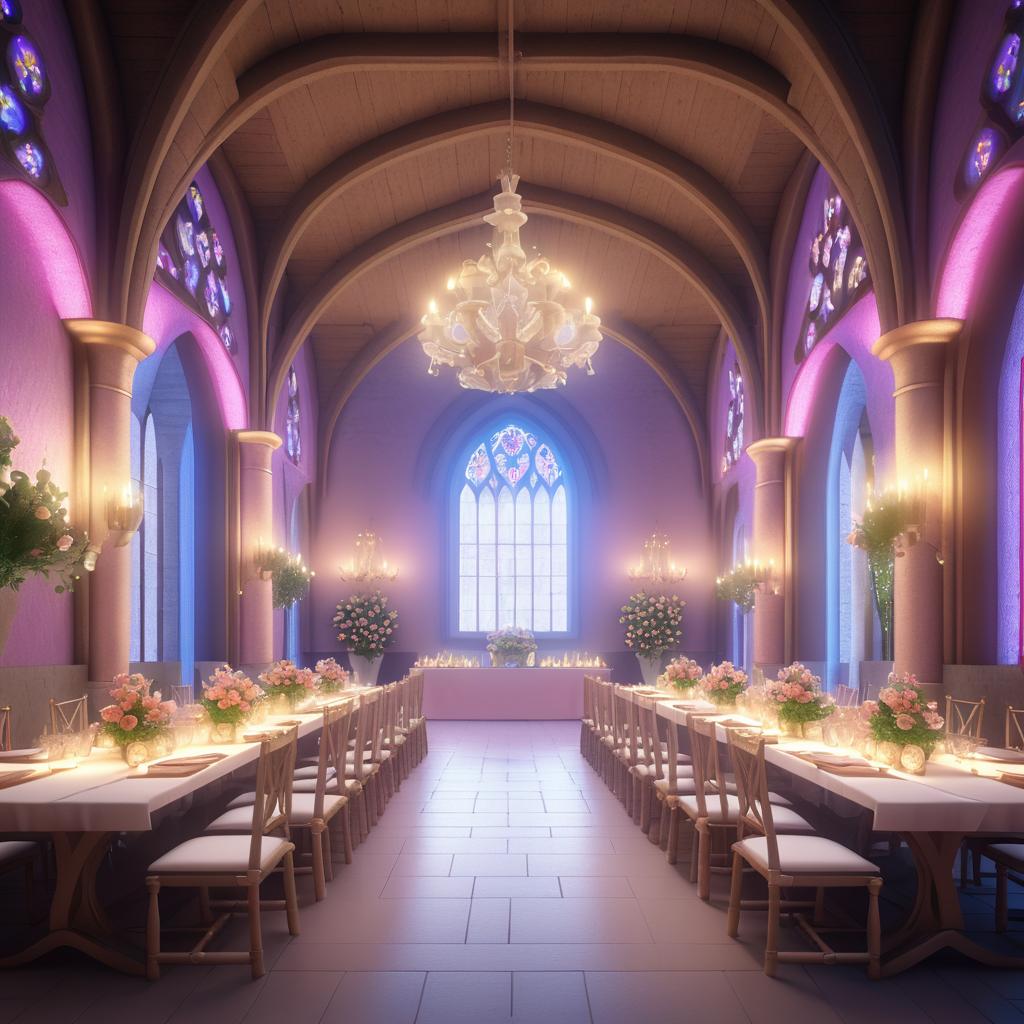 Hyper-Realistic Medieval Banquet Hall Scene