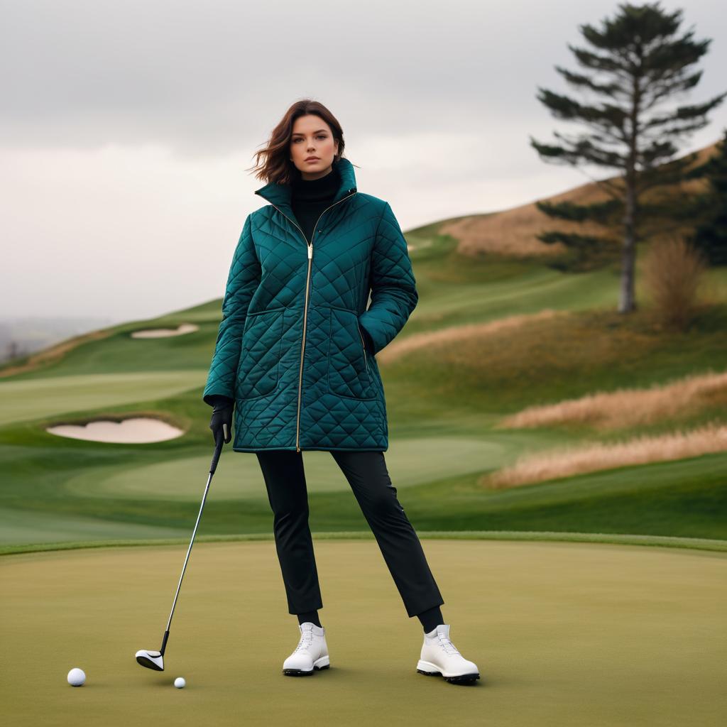 Avant-Garde Fashion on a Golf Course