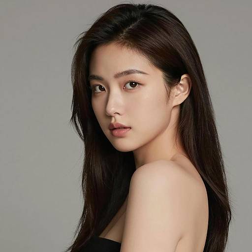 Minimalist Portrait of an Elegant Woman