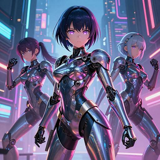 Futuristic Anime Robot Girls