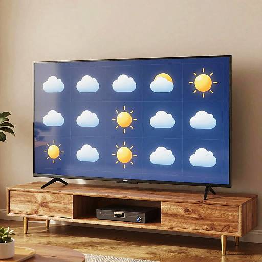 Cozy Indoor Weather Report Studio