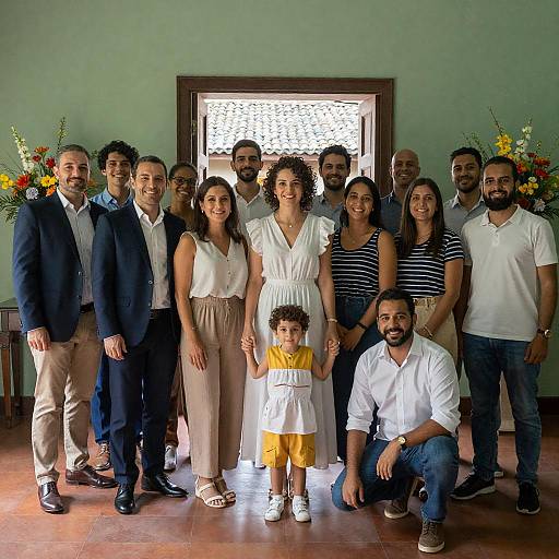Diverse Group Photo in Green Room