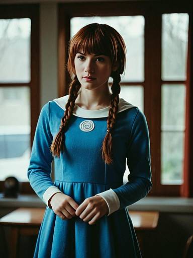 Young Woman in Ramona Scott Pilgrim Costume