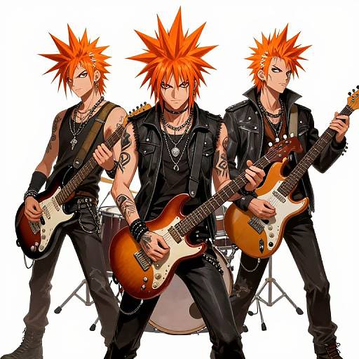 Punk Rock Band Digital Painting