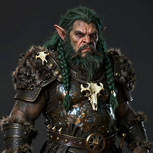 18th Century Bronze Troll Portrait