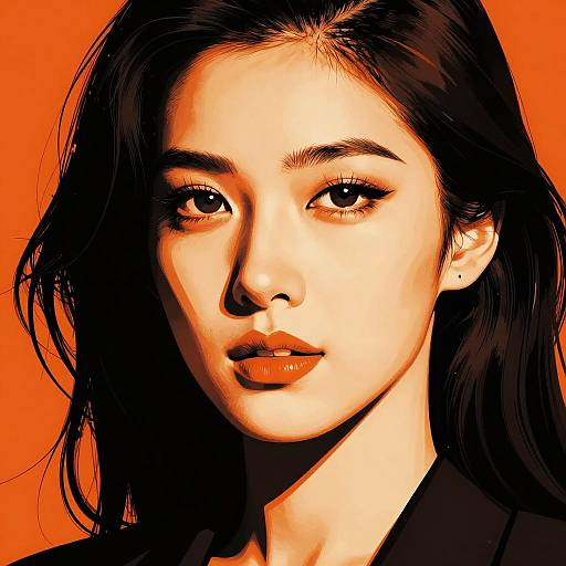 Bold Monochrome Portrait of a Woman