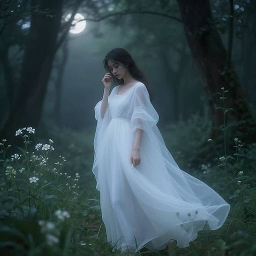 Desdemona in Ethereal Moonlit Forest
