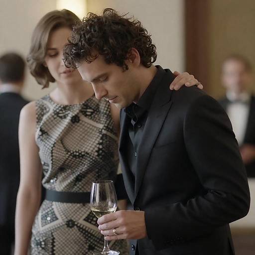 Elegant Couple in Warm Evening Ambiance